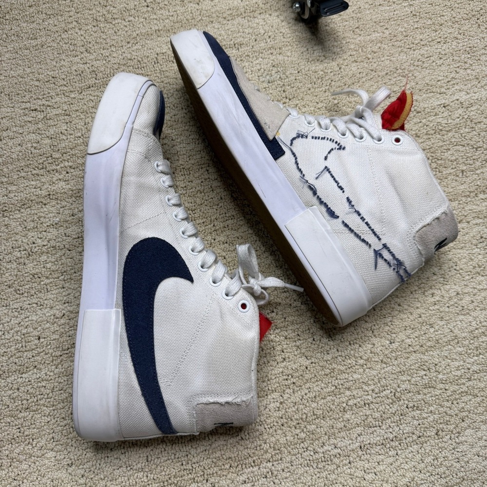 Nike SB Blazer Mid Edge Hack Pack White Navy Men's Size 13 CI3833-100 Skateboard